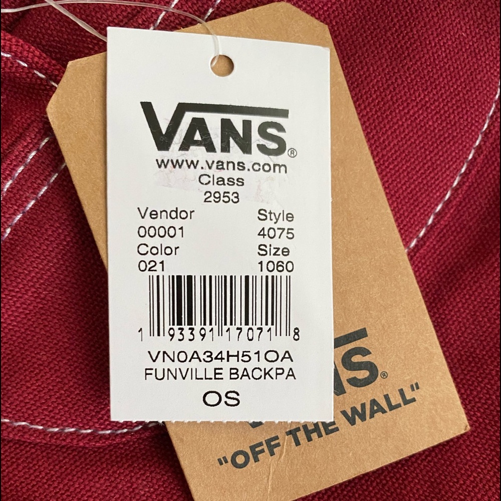 VANS Funville Mini Women’s Backpack Cotton Red - Picture 4 of 5